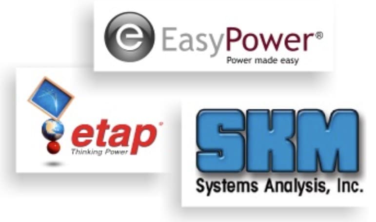 SKM, ETAP, and EasyPower power system analysis software